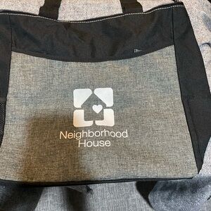 Black and Gray Tote Bag-Medium